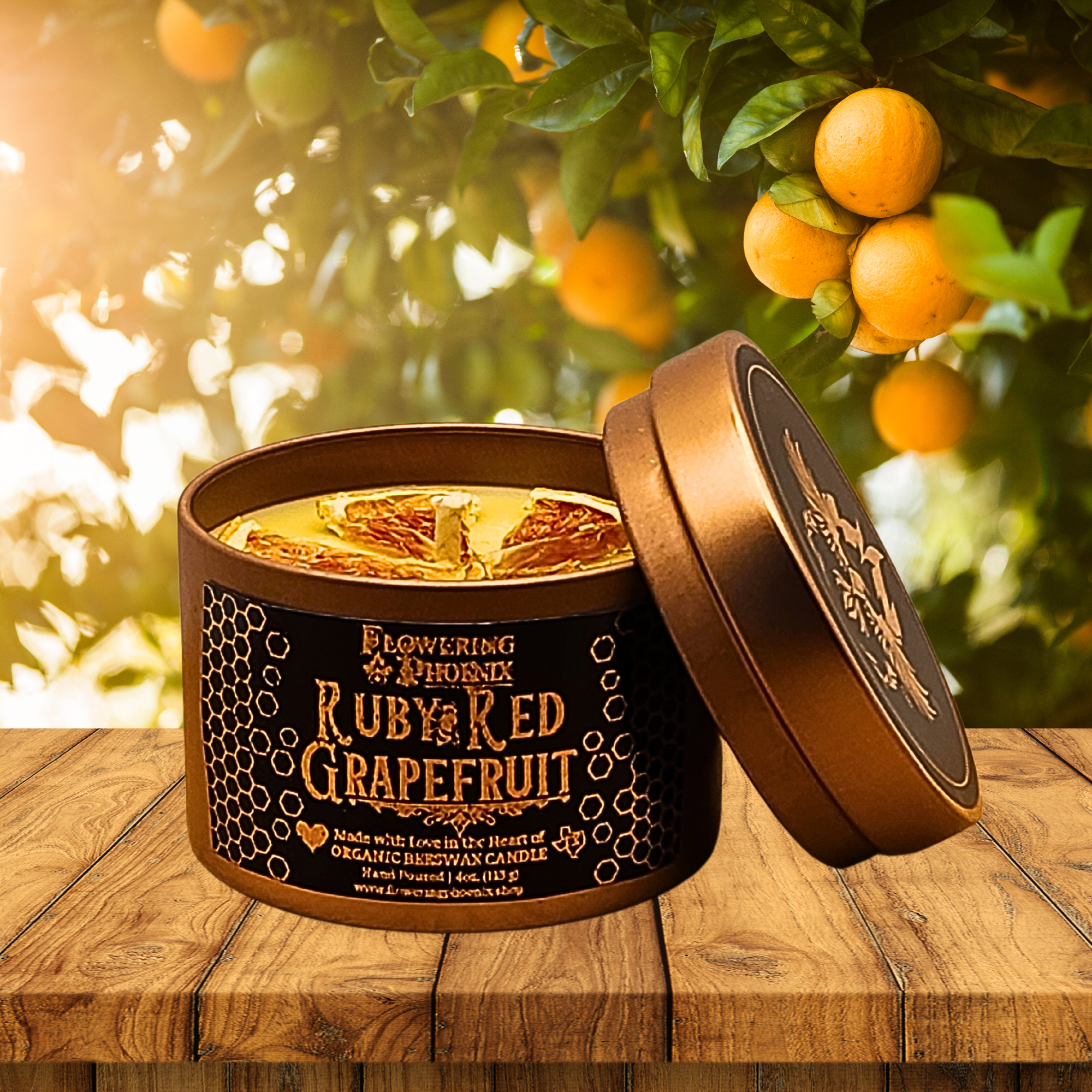 Fruity – Flowering Phoenix Organic Beeswax Candles