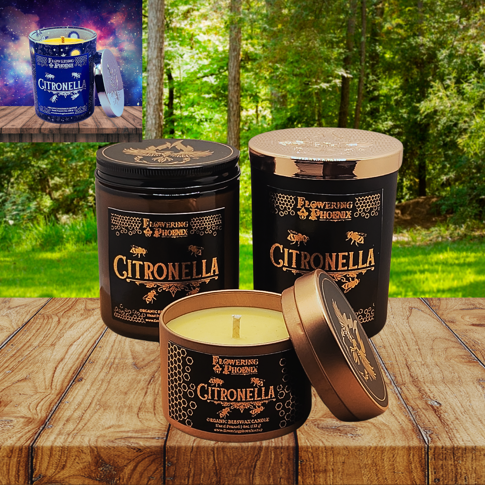 Citronella Candle – Flowering Phoenix Organic Beeswax Candles