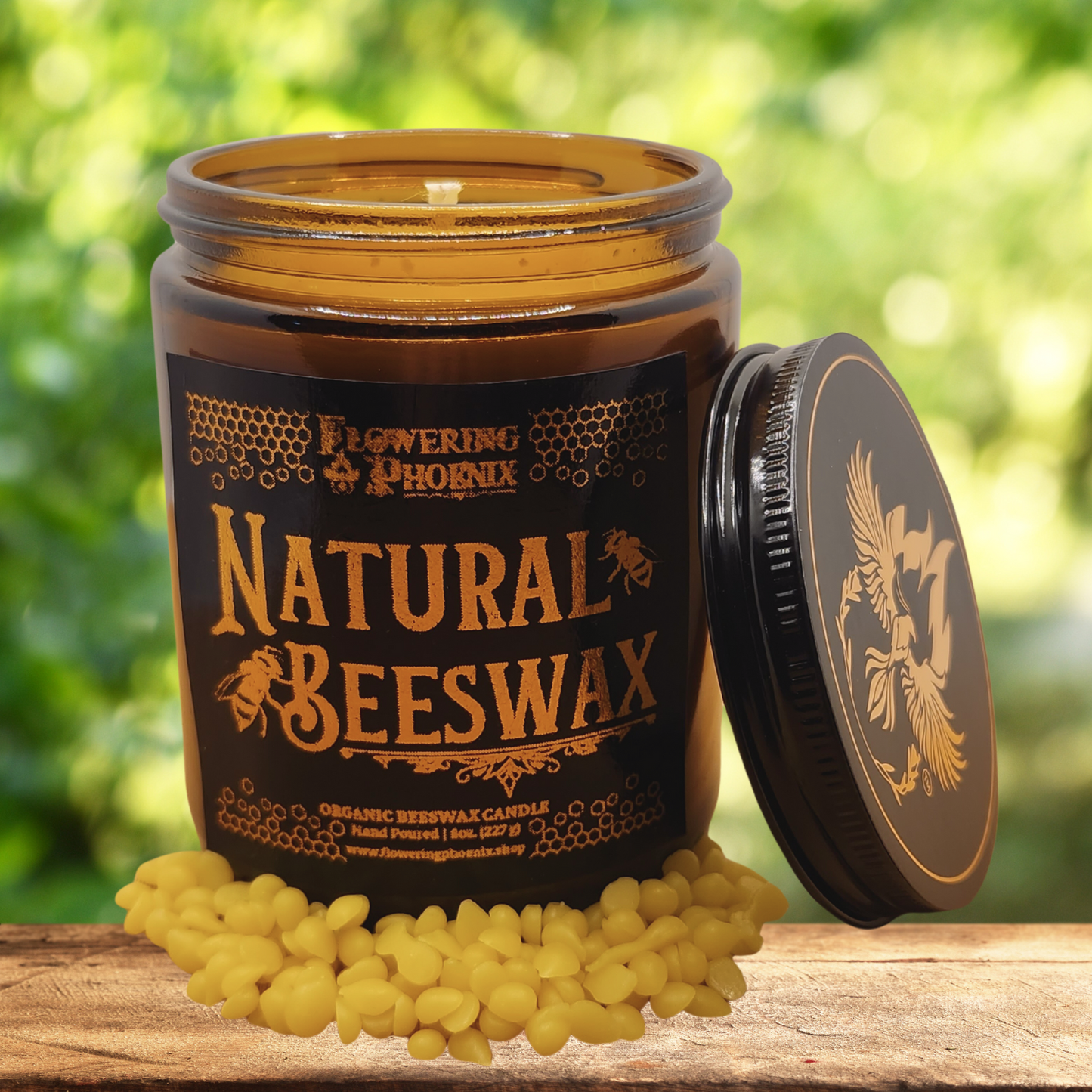 Natural Beeswax Candle (Unscented)