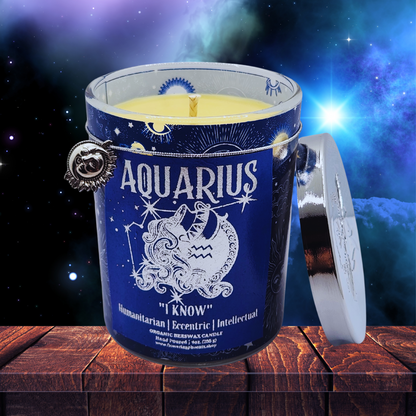 Aquarius Zodiac Astrology Candle (Choose Your Scent)