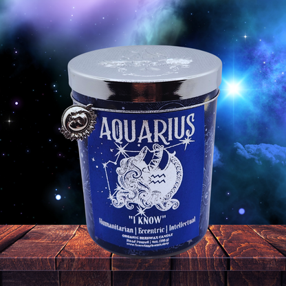 Aquarius Zodiac Astrology Candle (Choose Your Scent)