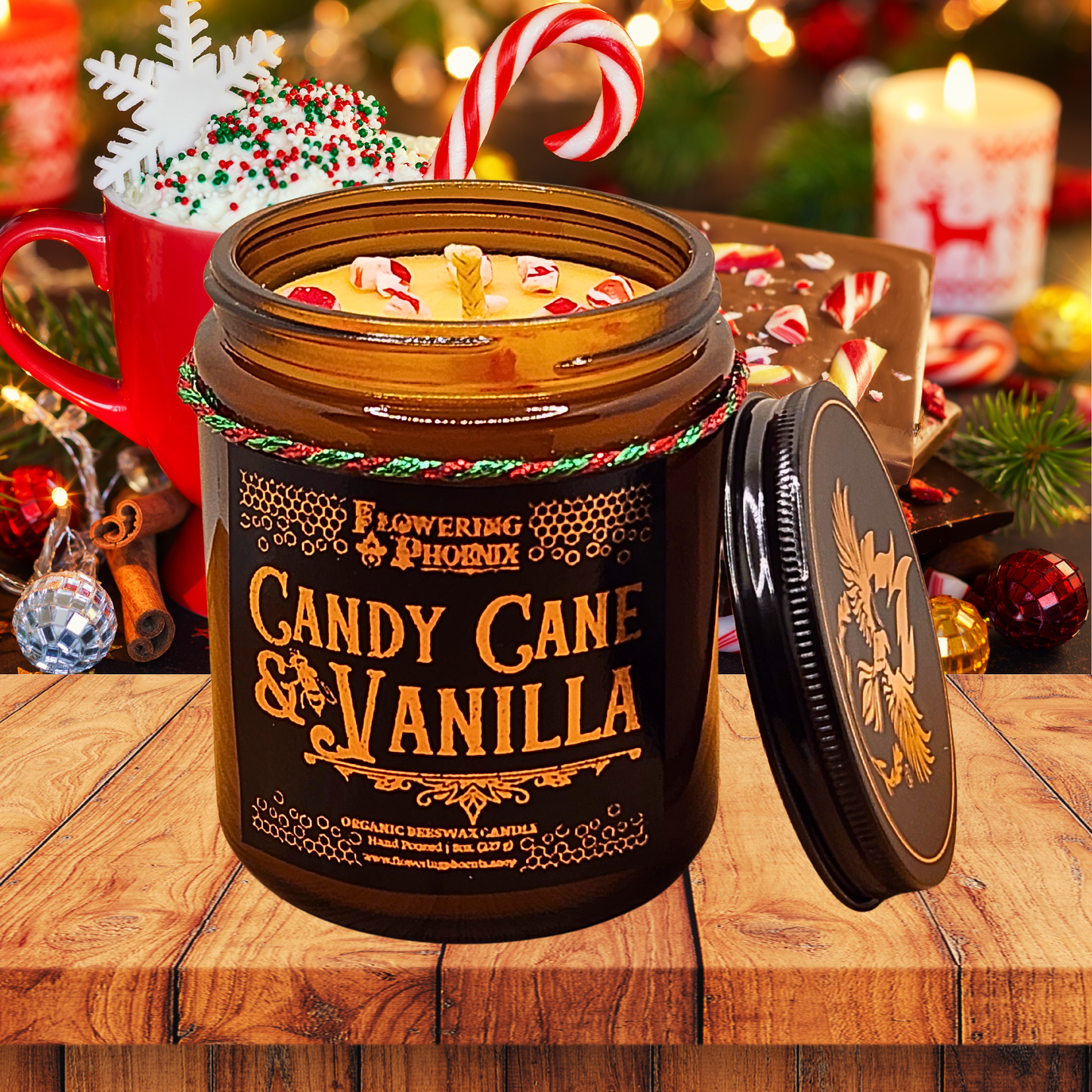 Candy Cane & Vanilla Candle