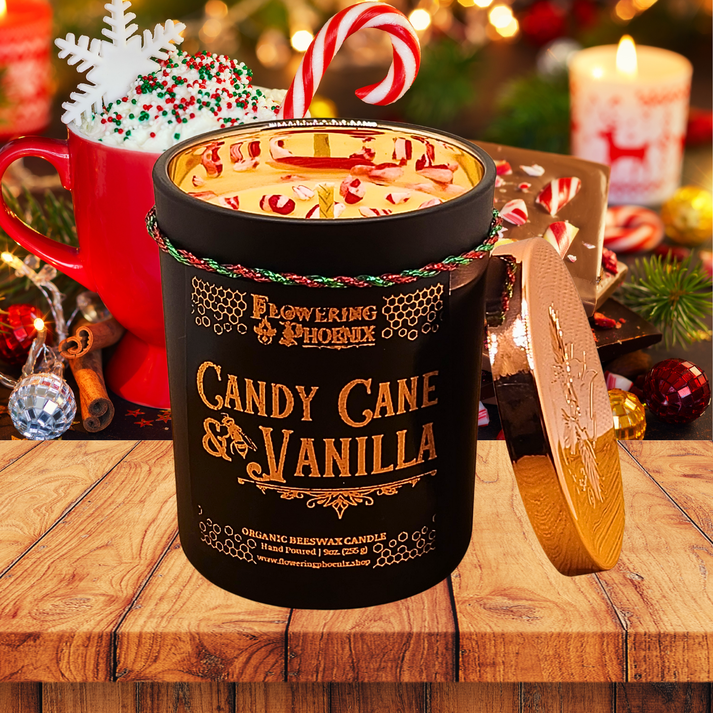 Candy Cane & Vanilla Candle