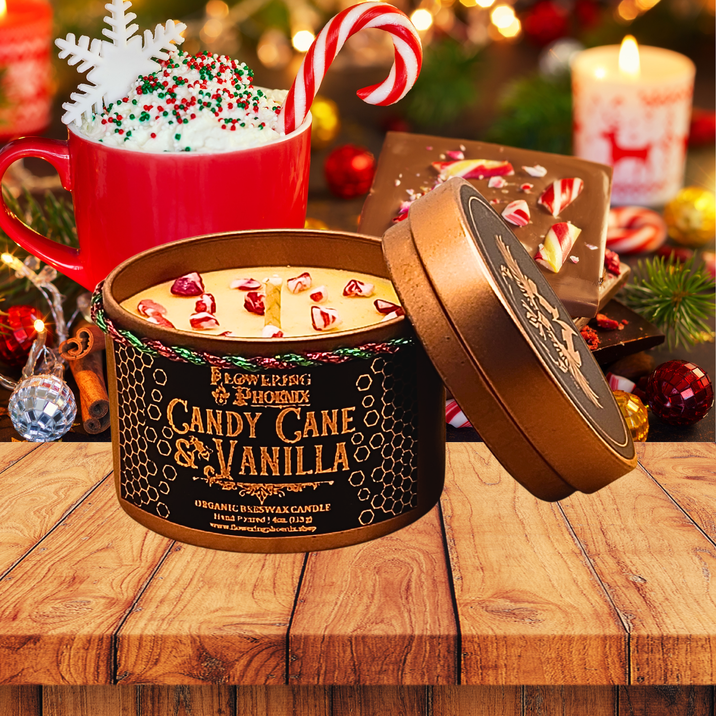 Candy Cane & Vanilla Candle