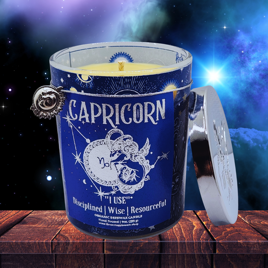 Capricorn Zodiac Astrology Candle (Choose Your Scent)