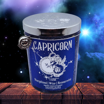 Capricorn Zodiac Astrology Candle (Choose Your Scent)