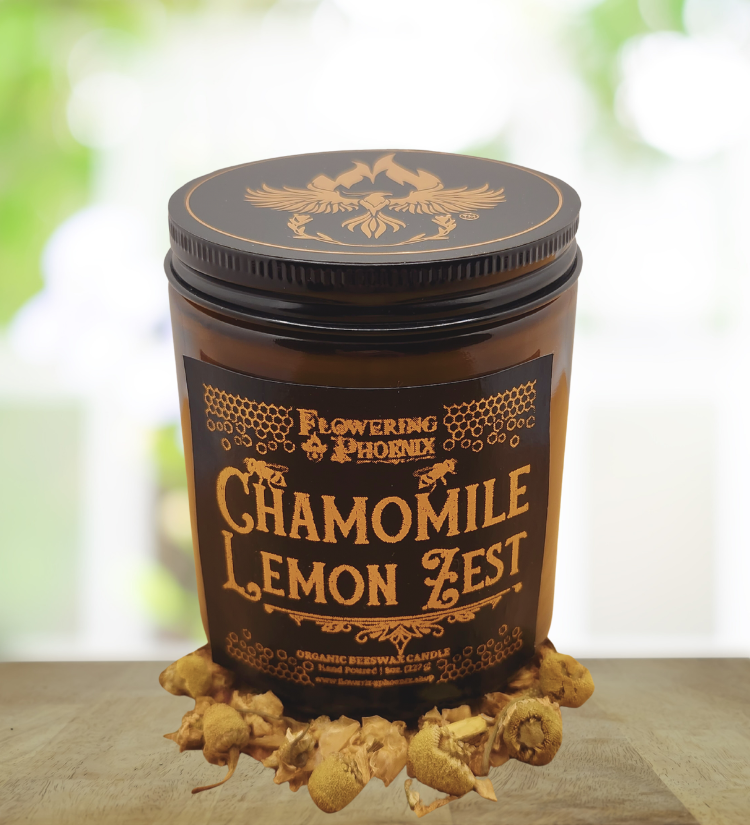 Chamomile Lemon Zest Candle - Amber Jar