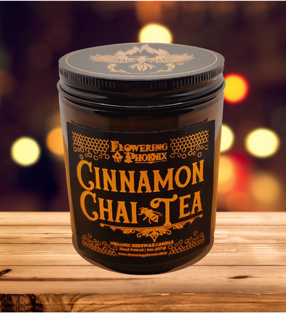 Cinnamon Chai Tea Candle - Amber Jar