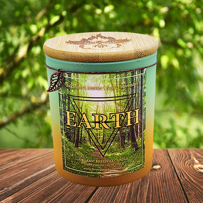 Earth Element Organic Beeswax Candle