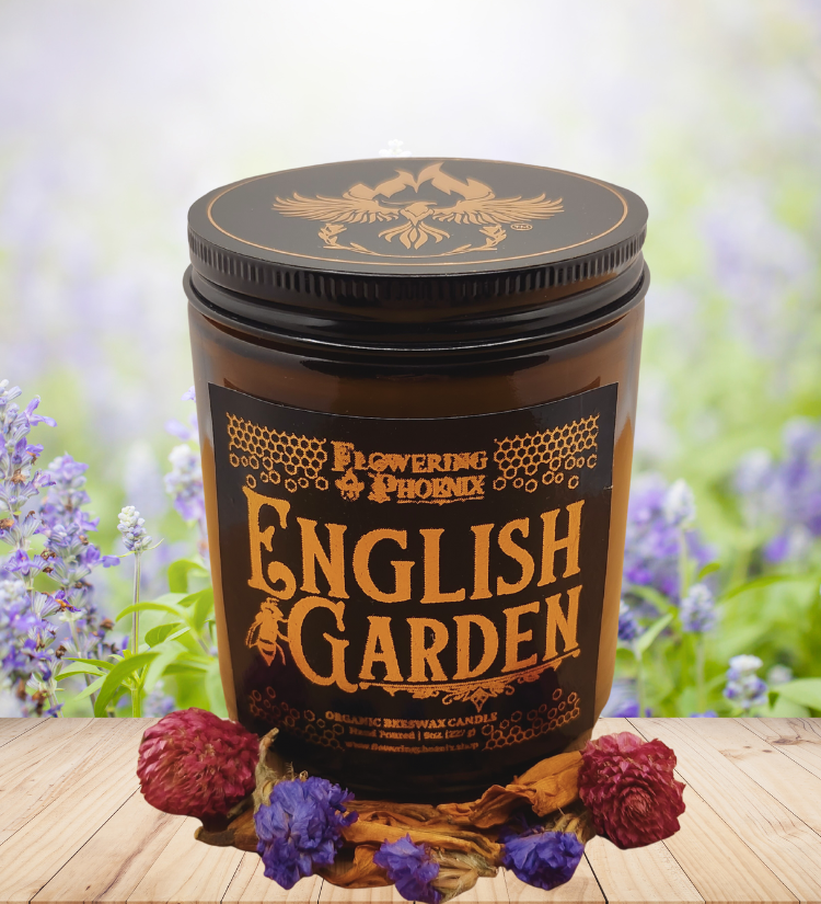 English Garden Candle - Amber Jar