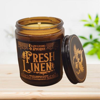 Fresh Linen Candle - Amber Jar