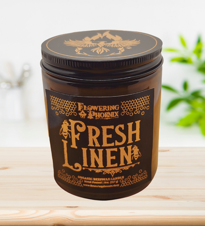 Fresh Linen Candle - Amber Jar