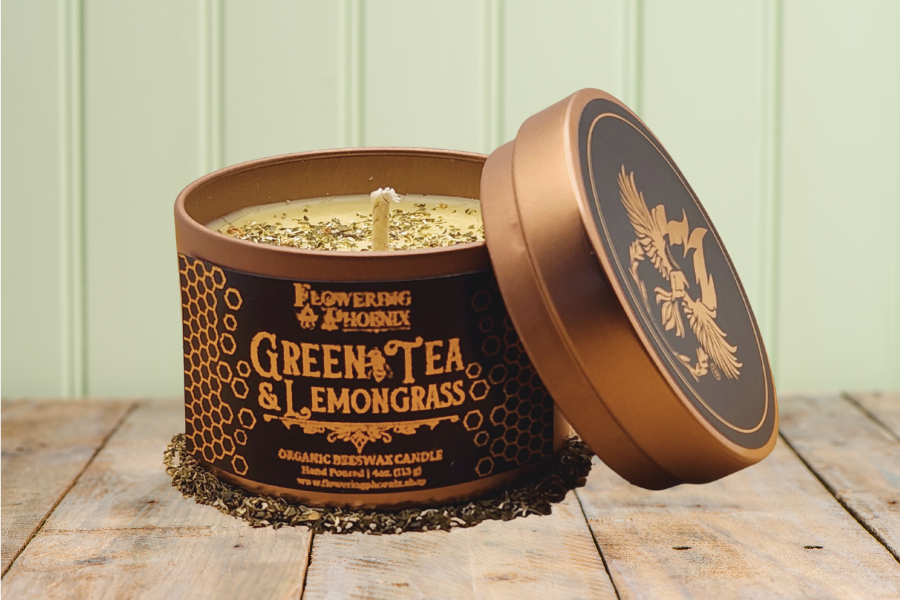 Green Tea & Lemongrass Candle - Travel Size Tin