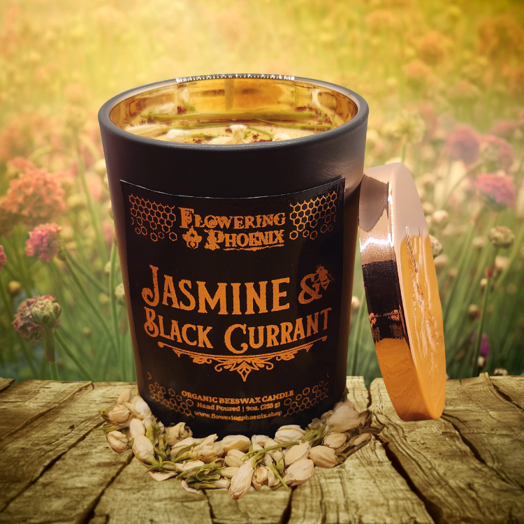 Jasmine & Black Currant Candle  - Luxury Jar