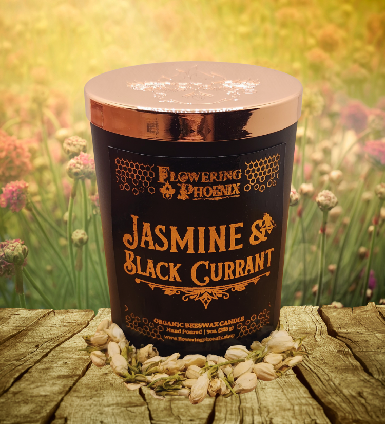 Jasmine & Black Currant Candle  - Luxury Jar