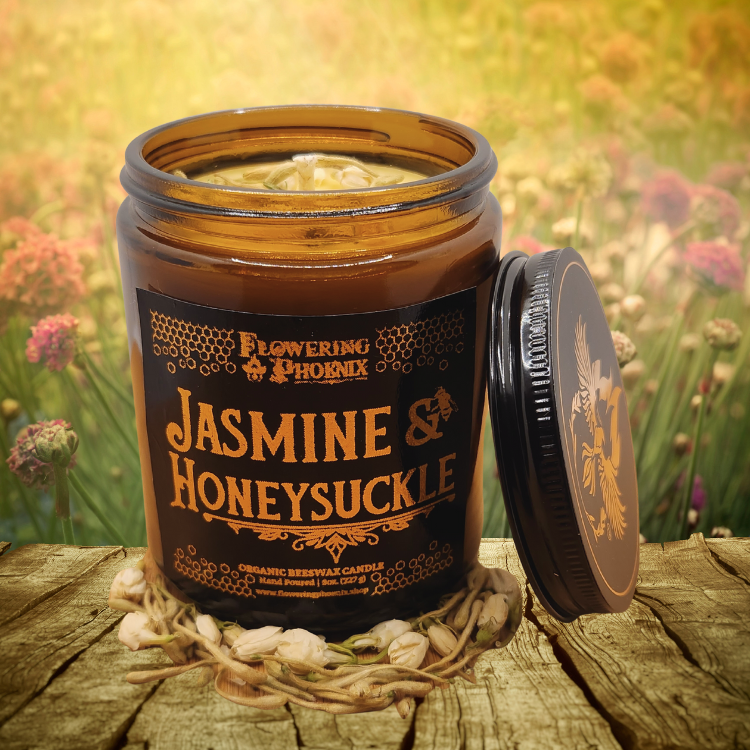 Jasmine & Honeysuckle Candle - Amber Jar