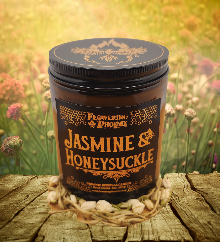 Jasmine & Honeysuckle Candle - Amber Jar