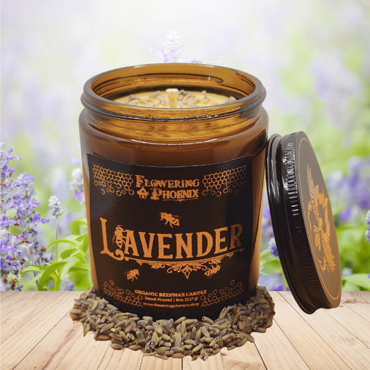 Lavender Candle - Amber Jar