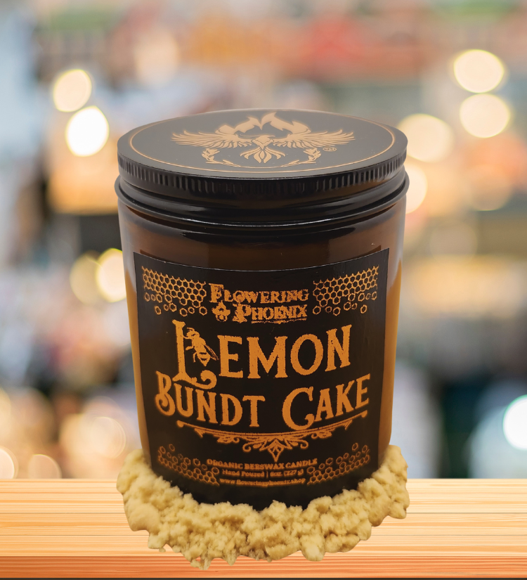 Lemon Bundt Cake Candle - Amber Jar