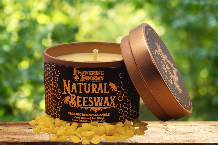 Natural Beeswax Candle (Unscented) - Travel Size Tin