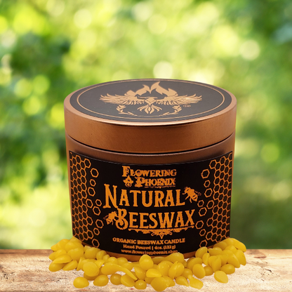 Natural Beeswax Candle (Unscented) - Travel Size Tin