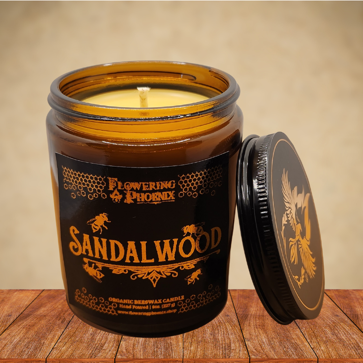 Sandalwood Candle - Amber Jar