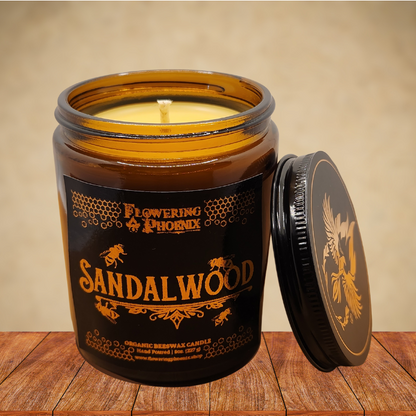 Sandalwood Candle - Amber Jar