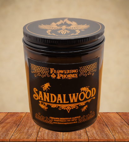 Sandalwood Candle - Amber Jar