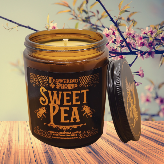 Sweet Pea Candle - Amber Jar