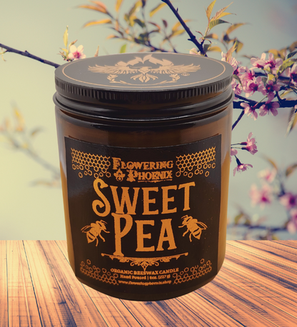 Sweet Pea Candle - Amber Jar