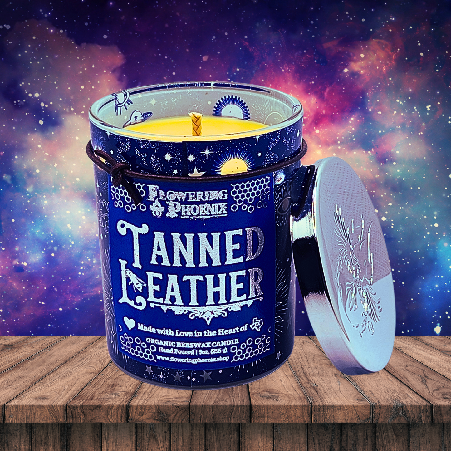 Tanned Leather Candle
