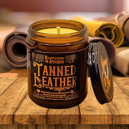 Tanned Leather Candle