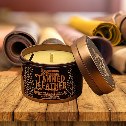 Tanned Leather Candle